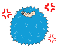 Japanese  unkind hedgehog&mushroom pig sticker #2440299