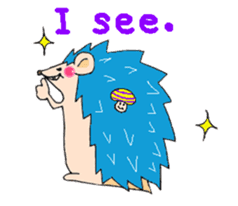 Japanese  unkind hedgehog&mushroom pig sticker #2440300