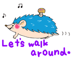 Japanese  unkind hedgehog&mushroom pig sticker #2440303