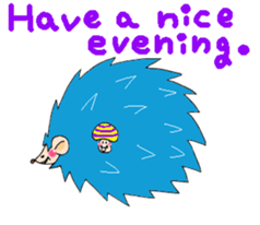 Japanese  unkind hedgehog&mushroom pig sticker #2440314