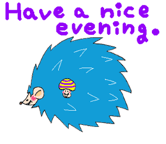 Japanese  unkind hedgehog&mushroom pig sticker #2440314