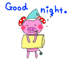 Japanese  unkind hedgehog&mushroom pig sticker #2440318