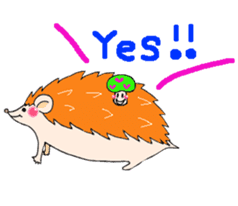 Japanese  unkind hedgehog&mushroom pig sticker #2440324