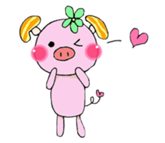 Japanese  unkind hedgehog&mushroom pig sticker #2440327