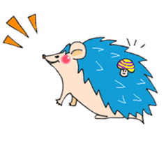 Japanese  unkind hedgehog&mushroom pig sticker #2440329