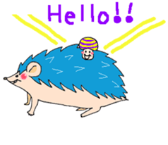 Japanese  unkind hedgehog&mushroom pig sticker #2440332