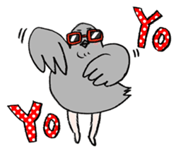 Pigeon or Human ? She is Hatoco!! sticker #2440711