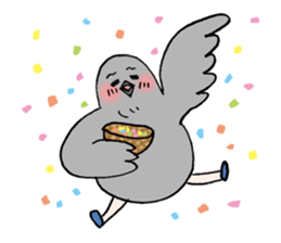 Pigeon or Human ? She is  Hatoco!! sticker #2440712