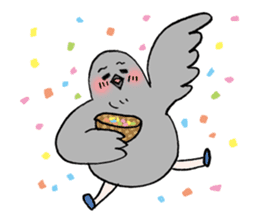 Pigeon or Human ? She is Hatoco!! sticker #2440712