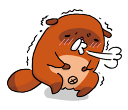 Fox & Raccoon dog in Kyoto sticker #2440992