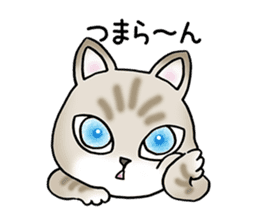 Blue eyes cat "Maiko"& "Ataru" sticker #2441553