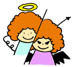 Angel partly Devil sticker #2442203