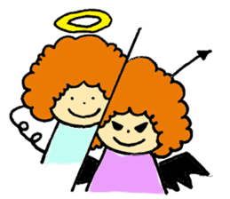 Angel partly Devil sticker #2442203