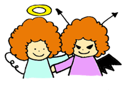 Angel partly Devil sticker #2442207