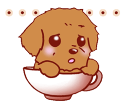 Sticker of the Toy Poodle. sticker #2444299