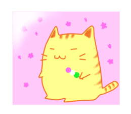Fat cute cat sticker #2444824