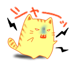 Fat cute cat sticker #2444830
