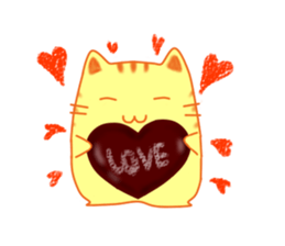 Fat cute cat sticker #2444839