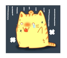 Fat cute cat sticker #2444840