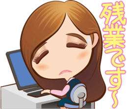 KAWAII lady sticker #2445259