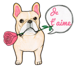 LOVE French Bulldog ! sticker #2446208
