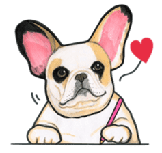 LOVE French Bulldog ! sticker #2446215