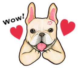 LOVE French Bulldog ! sticker #2446222