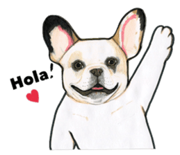 LOVE French Bulldog ! sticker #2446224