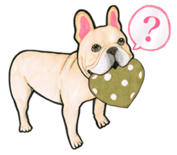 LOVE French Bulldog ! sticker #2446230
