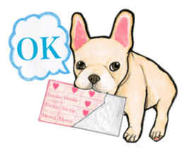 LOVE French Bulldog ! sticker #2446235