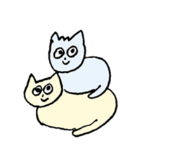 Living a cat 2 sticker #2448508