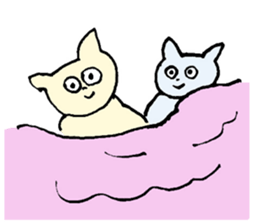 Living a cat 2 sticker #2448510