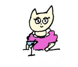 Living a cat 2 sticker #2448522