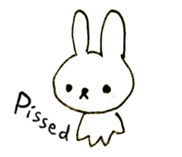 Loose rabbit (English ver.) sticker #2448732