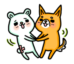 bandage bear&shiba inu sticker #2449284