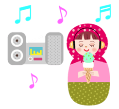 Matryoshka six sisters sticker #2450416