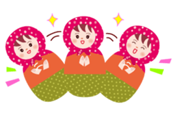 Matryoshka six sisters sticker #2450434
