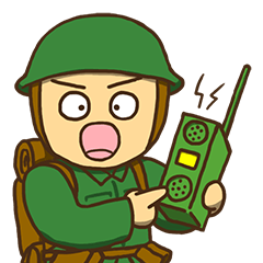 The soldier who conveys a feeling