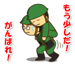 The soldier who conveys a feeling sticker #2451368