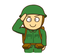 The soldier who conveys a feeling sticker #2451380