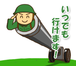 The soldier who conveys a feeling sticker #2451385