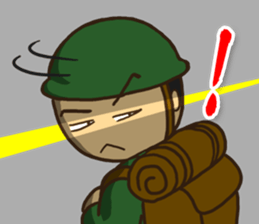 The soldier who conveys a feeling sticker #2451391