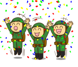 The soldier who conveys a feeling sticker #2451392