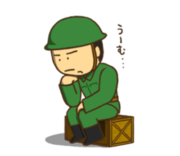 The soldier who conveys a feeling sticker #2451393