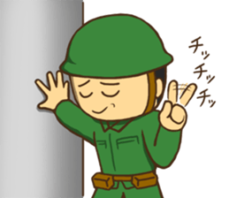 The soldier who conveys a feeling sticker #2451394