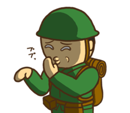 The soldier who conveys a feeling sticker #2451395