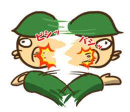 The soldier who conveys a feeling sticker #2451396