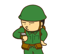 The soldier who conveys a feeling sticker #2451397