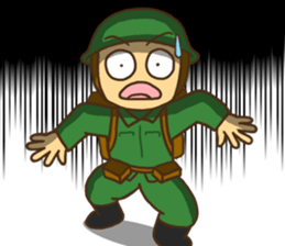The soldier who conveys a feeling sticker #2451398