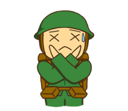 The soldier who conveys a feeling sticker #2451399
